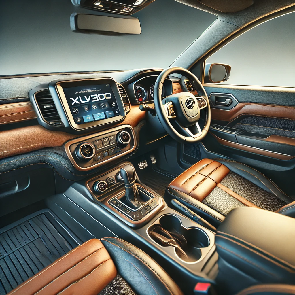 showcasing the interior of the Mahindra XUV300